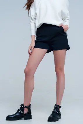 High waist black shorts