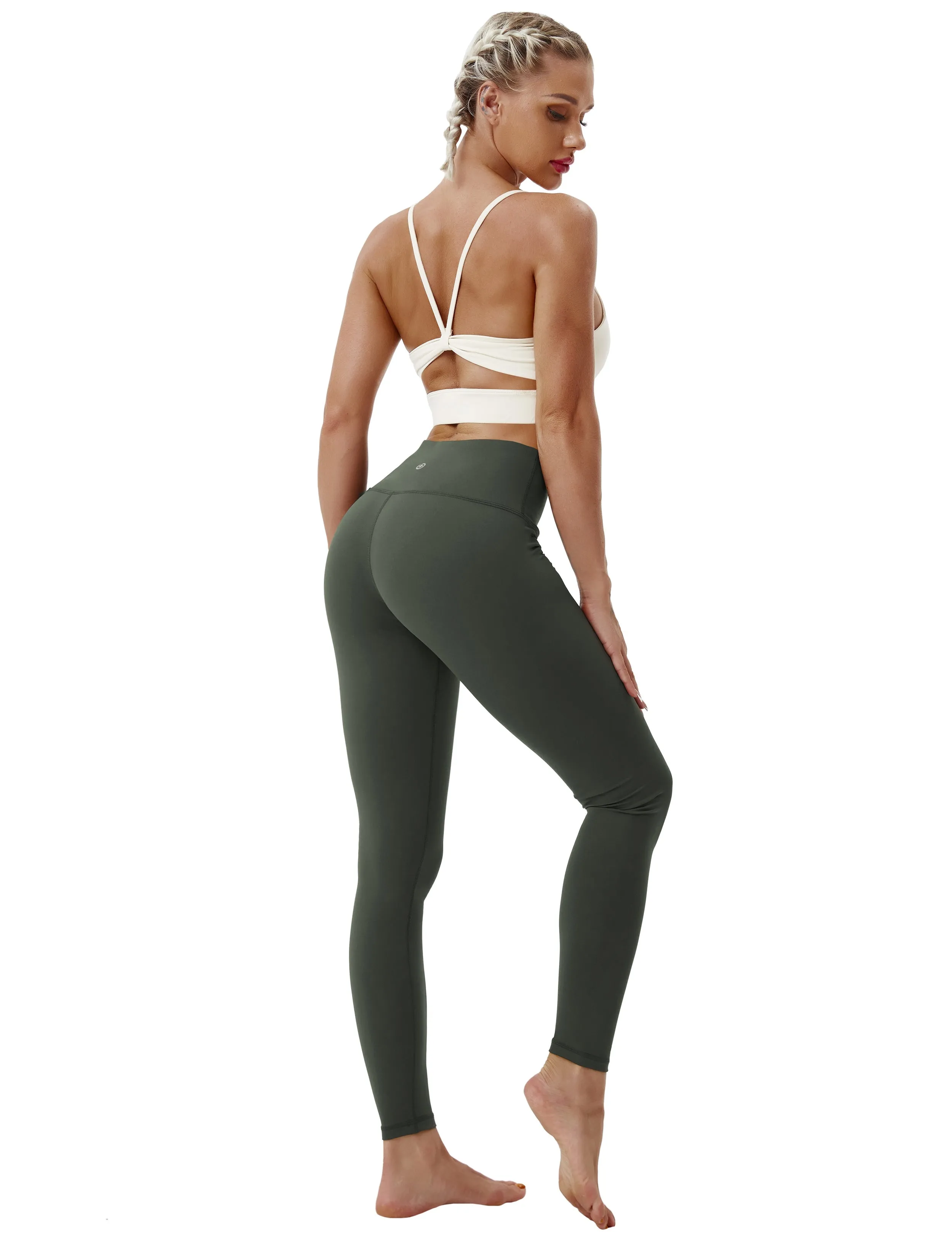 High Waist Golf Pants olivegray_Golf