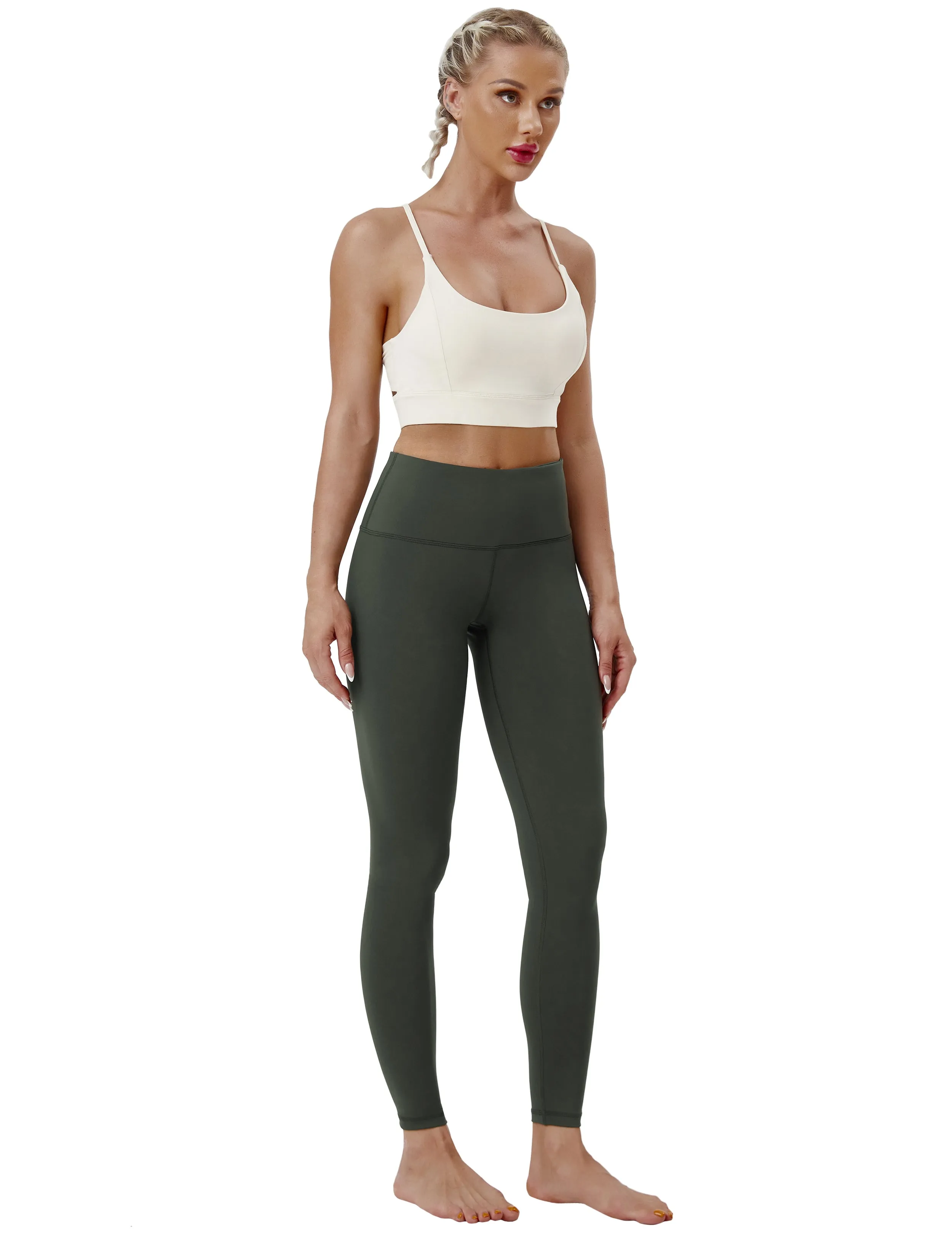 High Waist Golf Pants olivegray_Golf
