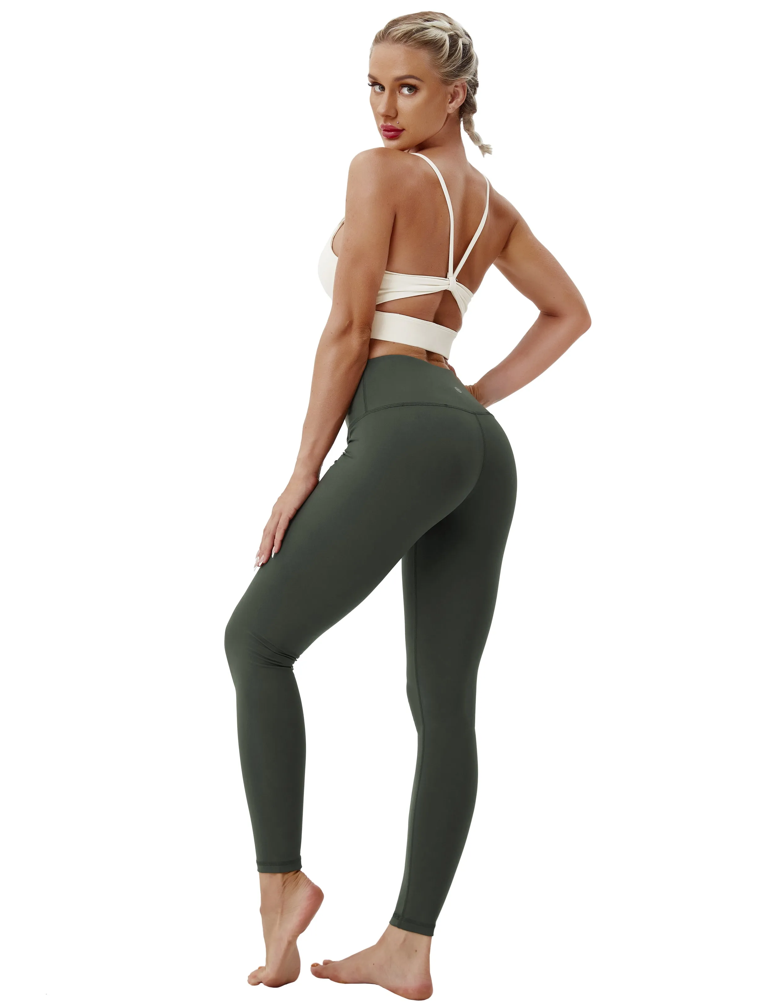 High Waist Golf Pants olivegray_Golf