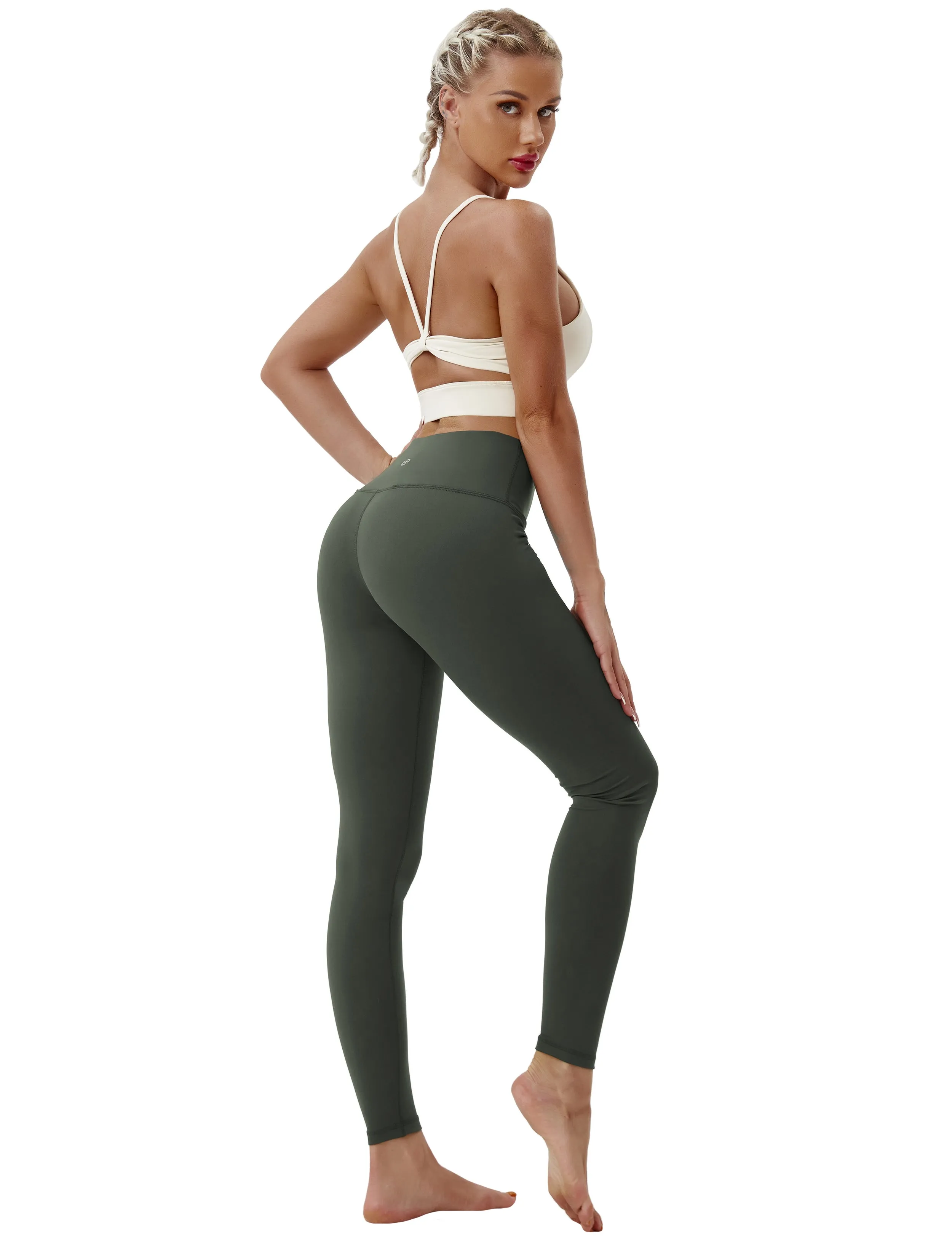High Waist Golf Pants olivegray_Golf
