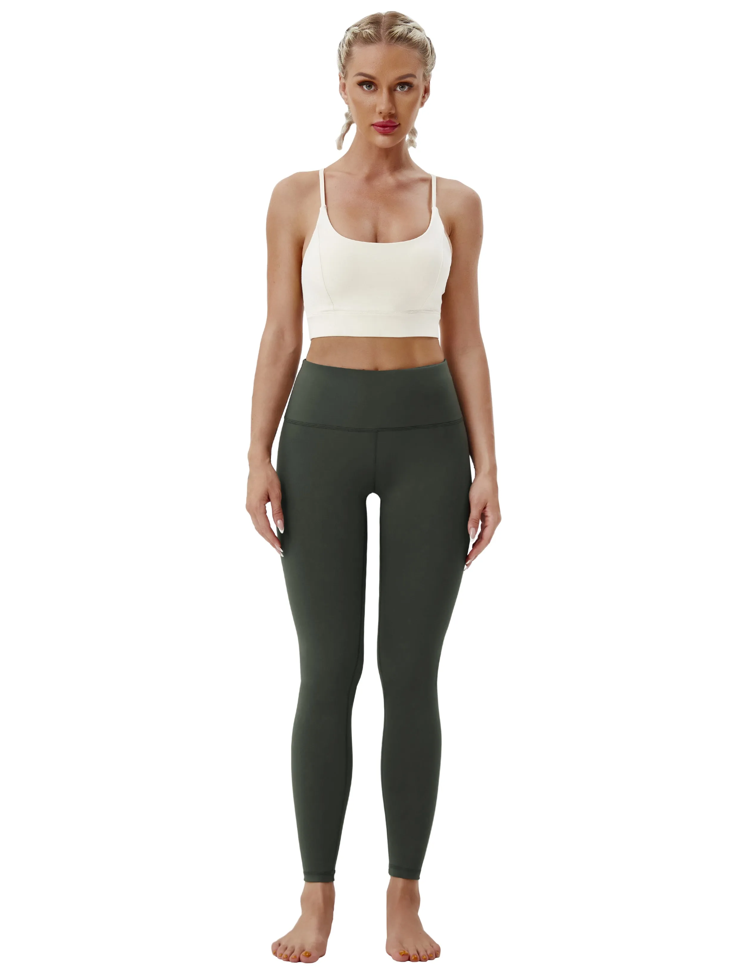 High Waist Golf Pants olivegray_Golf