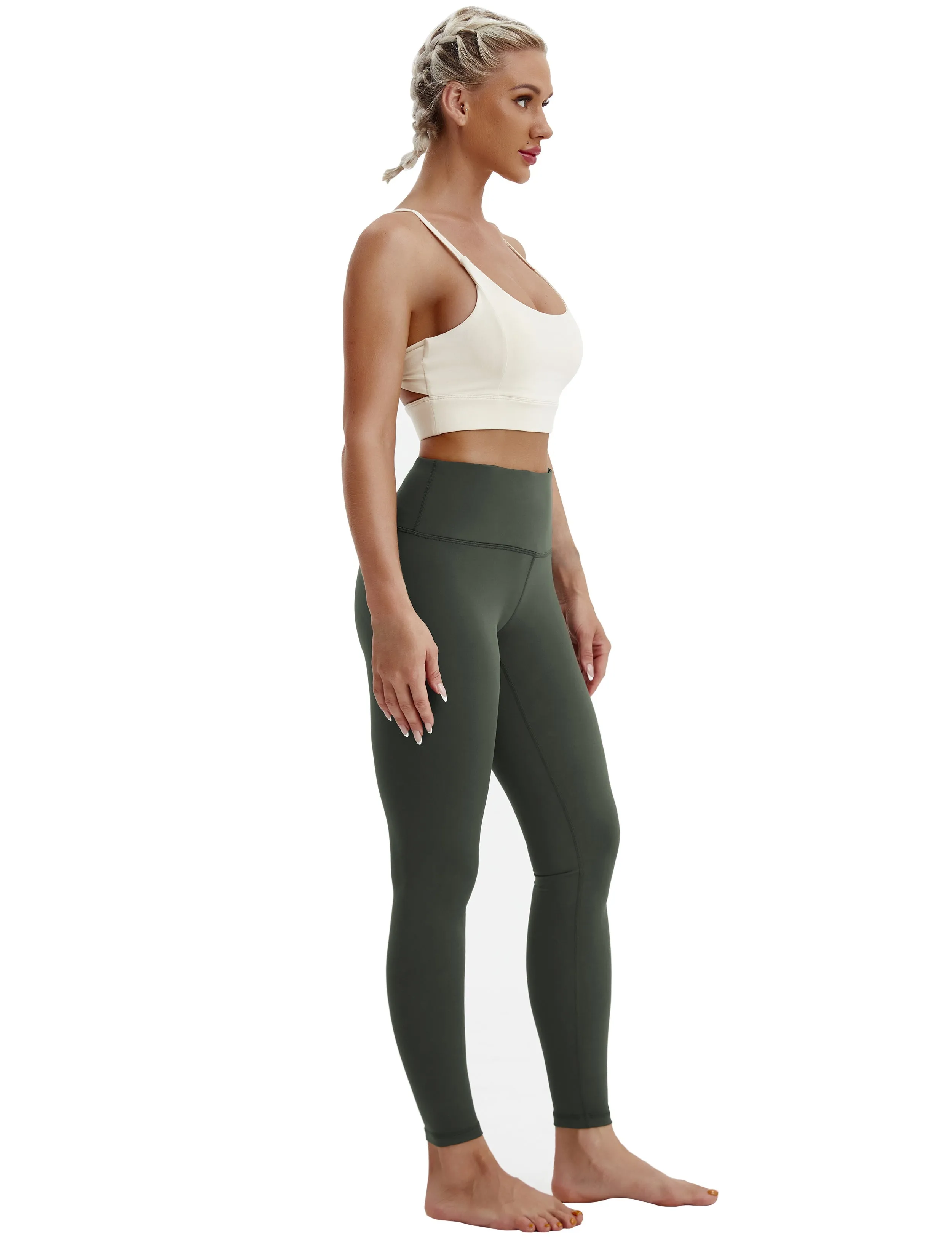 High Waist Golf Pants olivegray_Golf