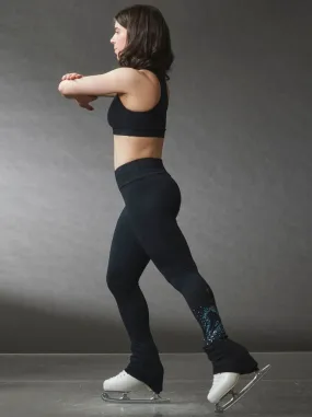 High Waist Pastel Sprinkle Skate Legging - Blue