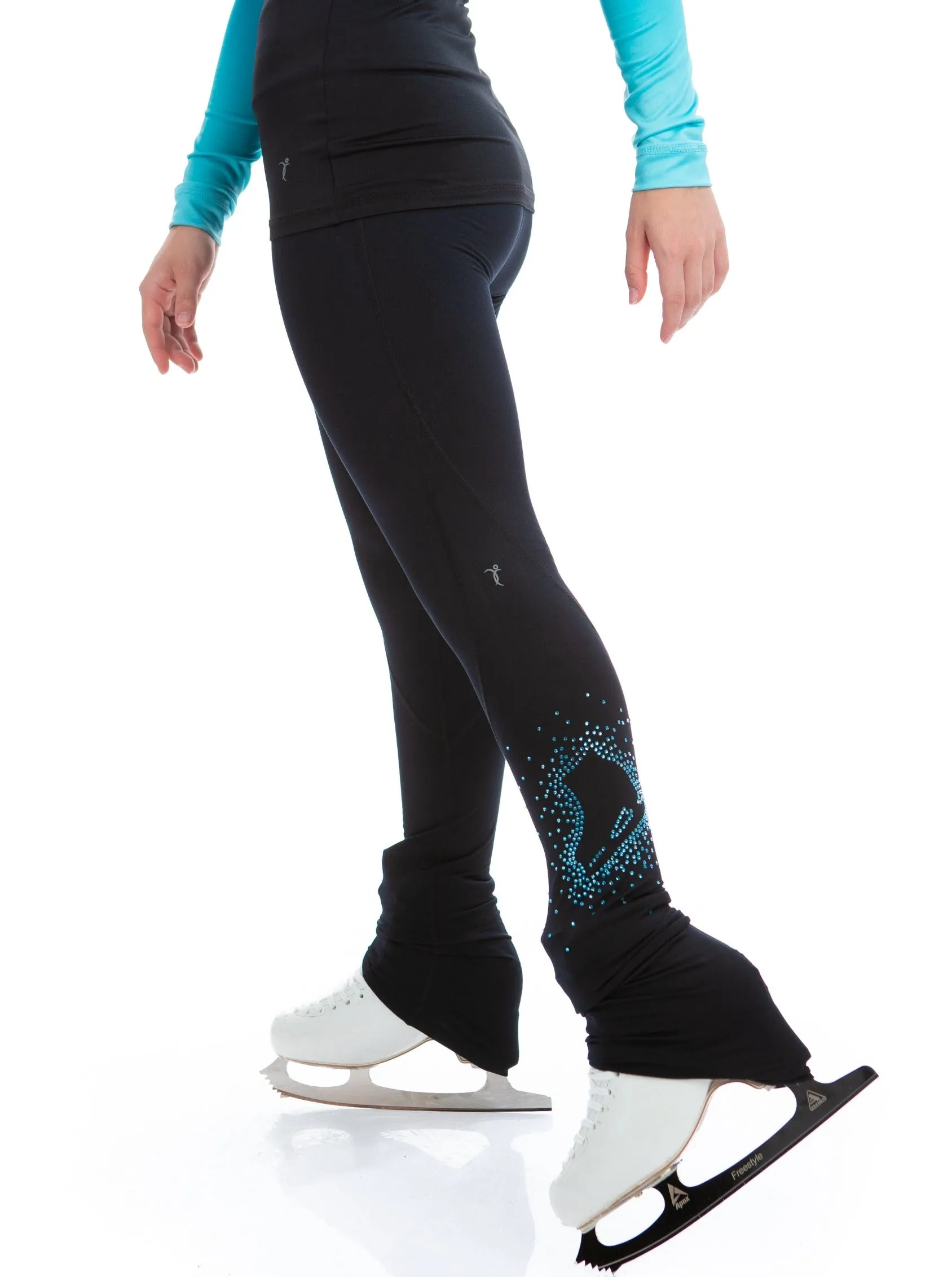 High Waist Pastel Sprinkle Skate Legging - Blue