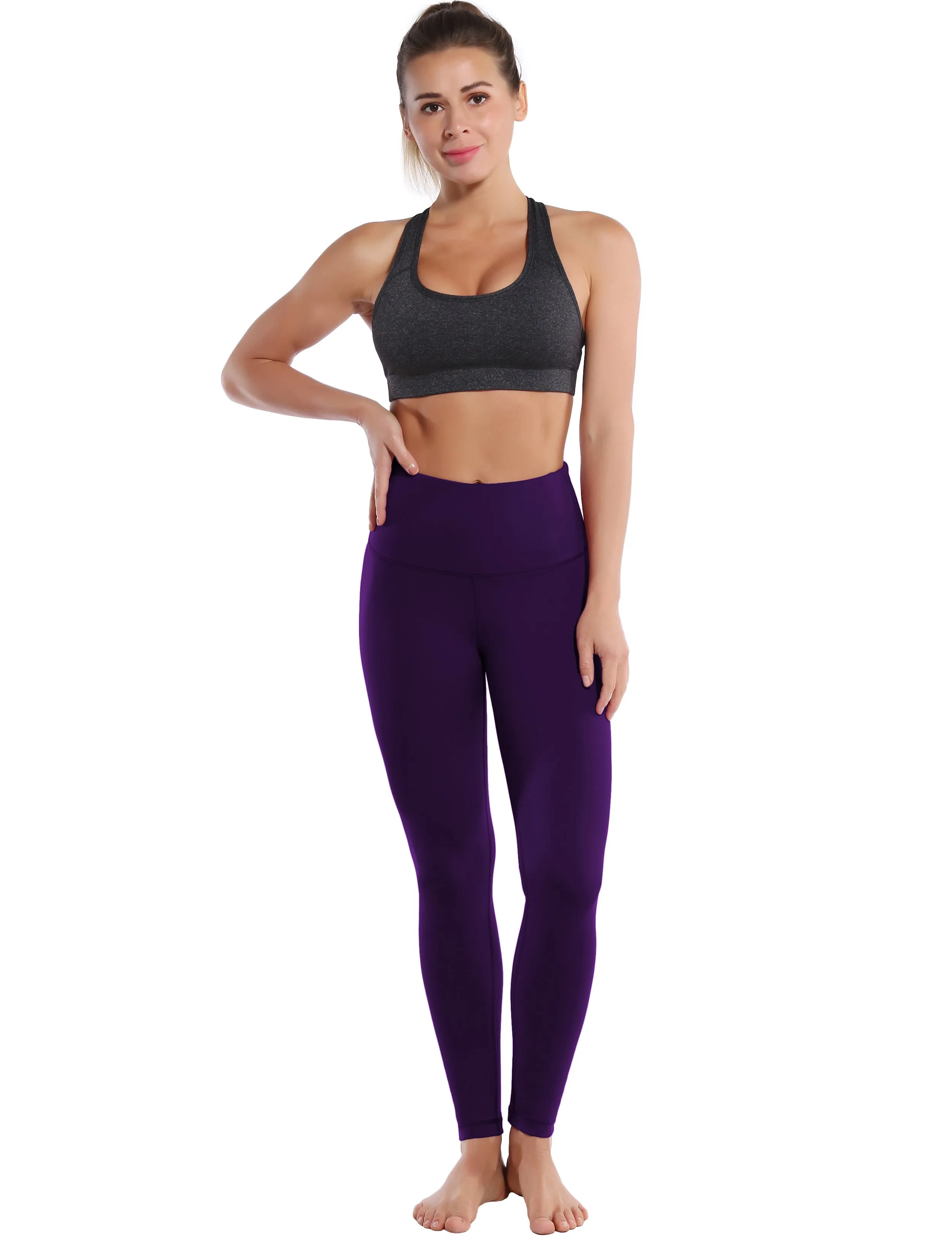 High Waist Pilates Pants eggplantpurple_Pilates
