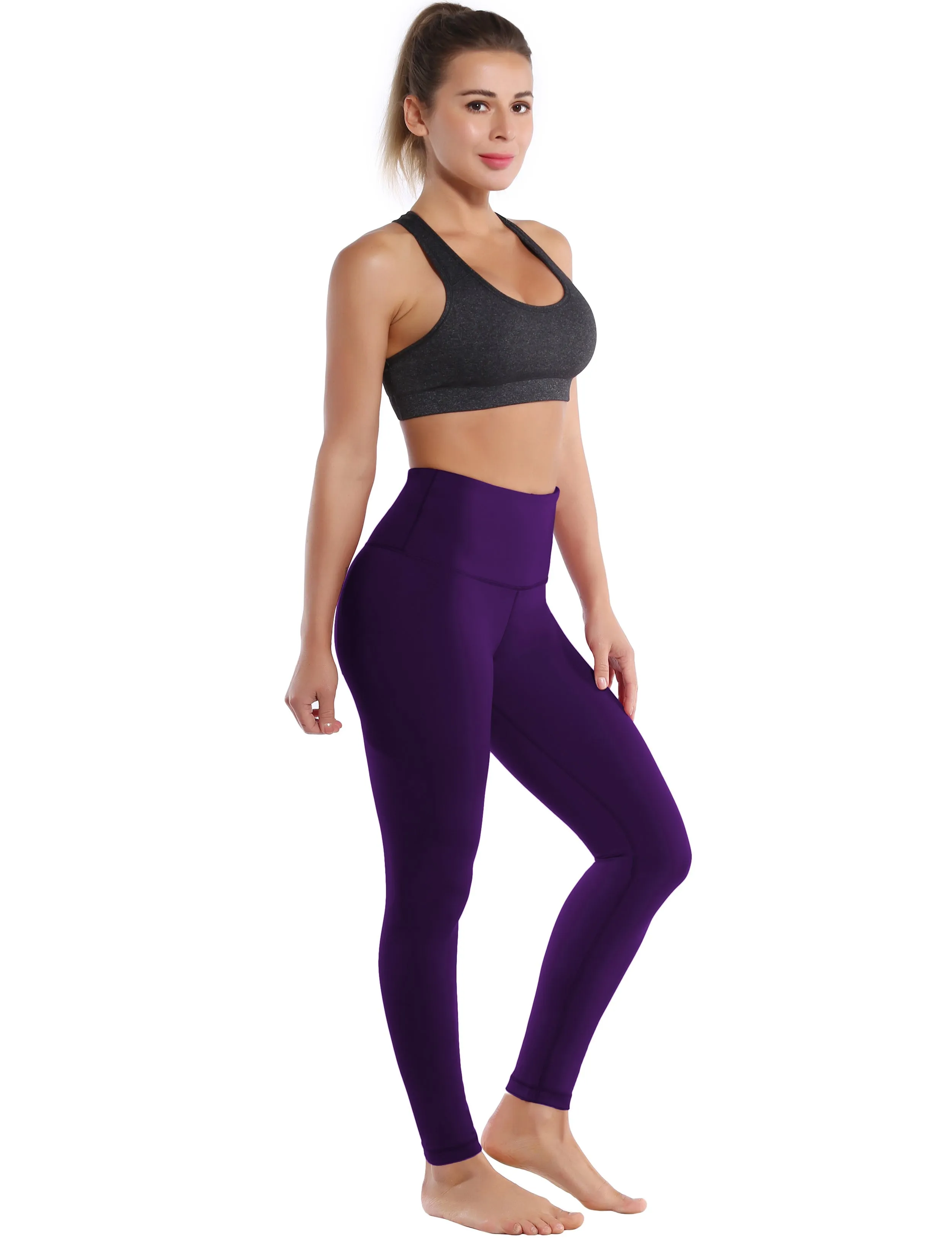 High Waist Pilates Pants eggplantpurple_Pilates