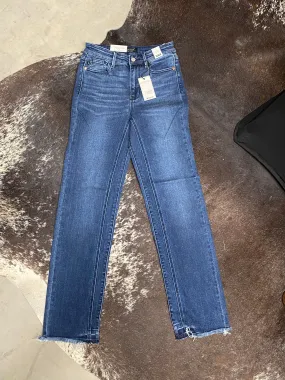 High-Waist Release Hem Straight