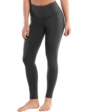 High Waist Side Line Biking Pants shadowcharcoal_Biking
