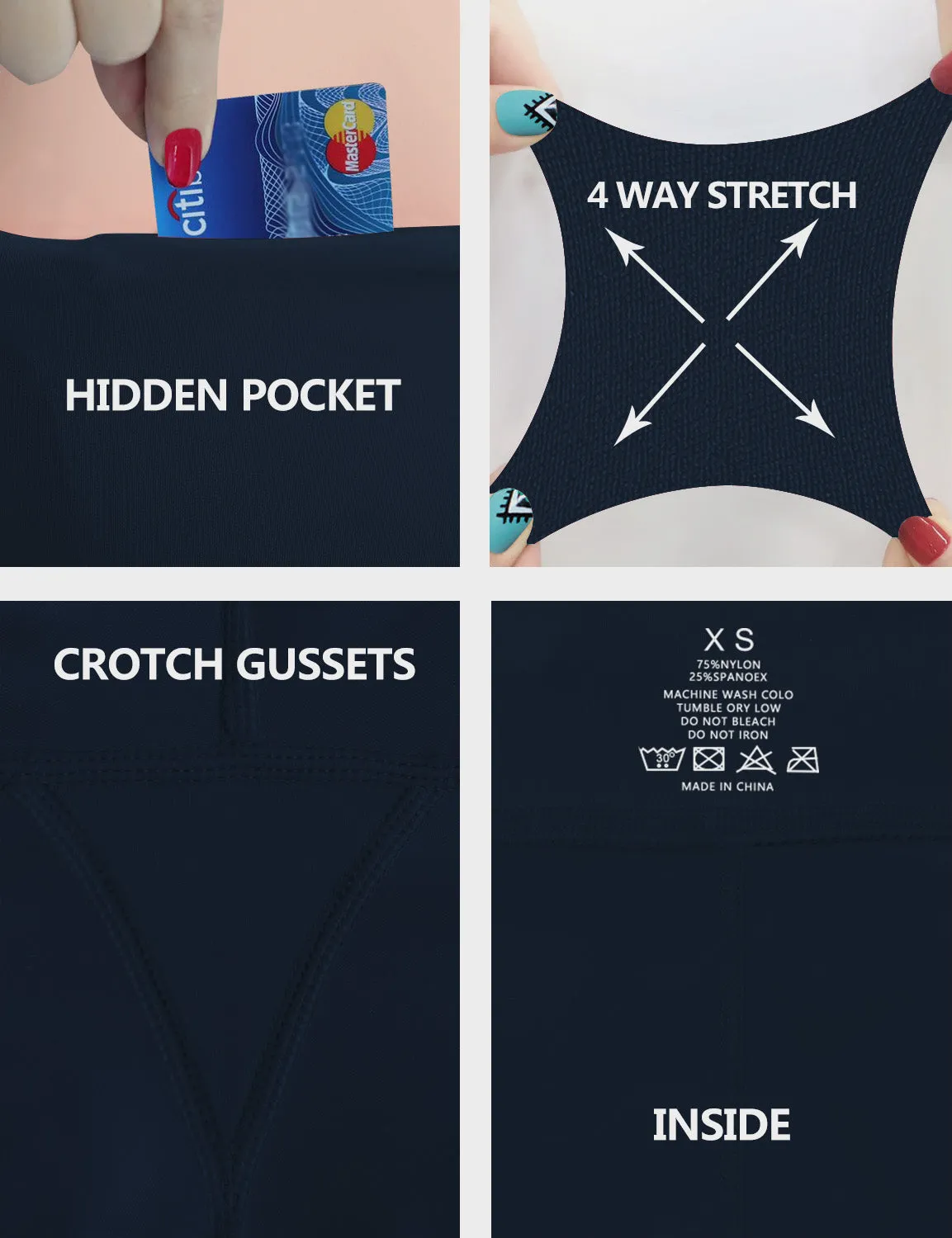 High Waist Side Pockets Golf Pants navyblue_Golf