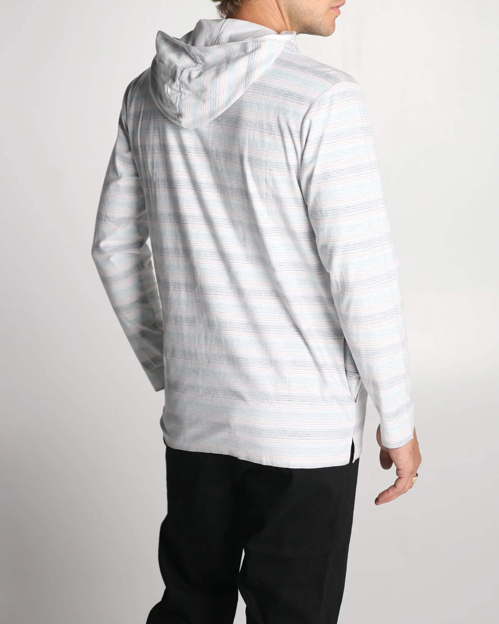 Hombre Hooded Henley White