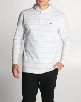Hombre Hooded Henley White