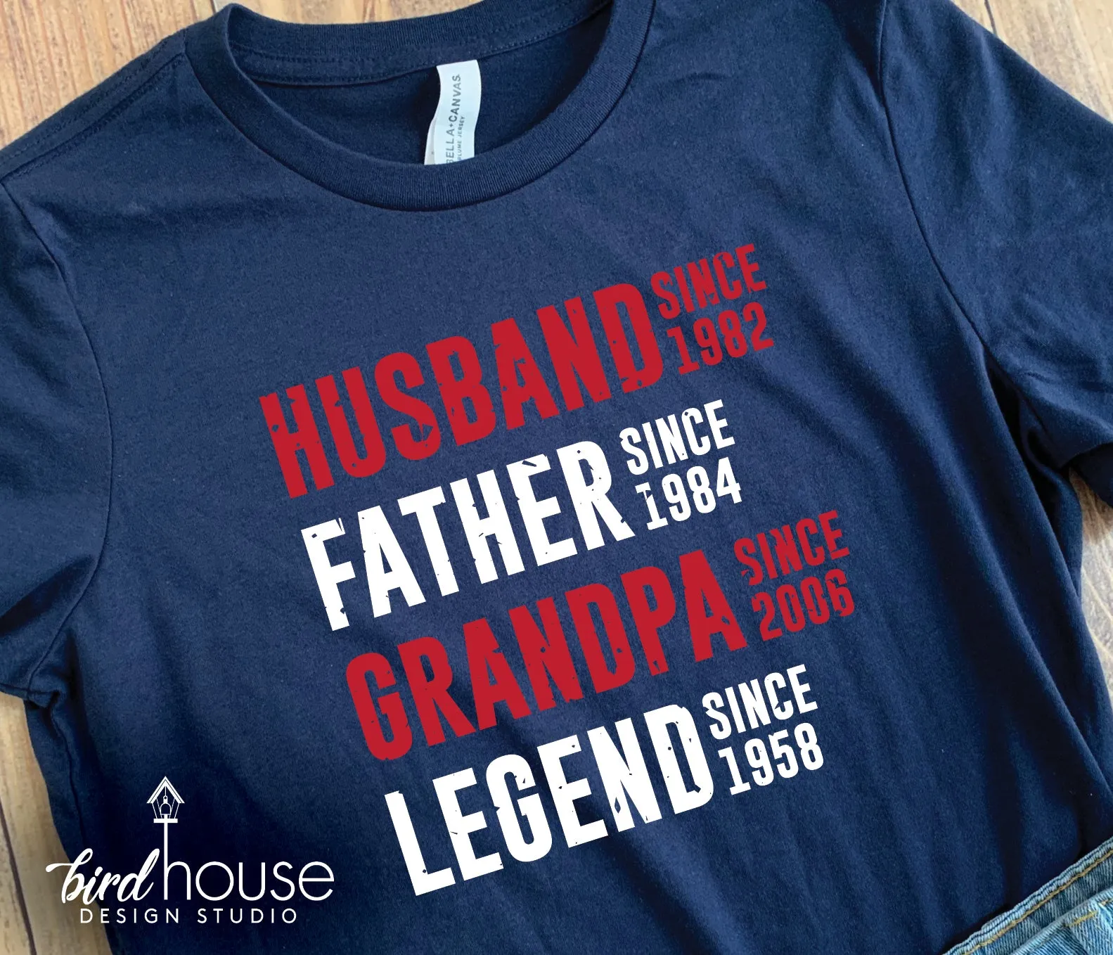 Husband Father Grandpa Legend Shirt, Personalized Gift