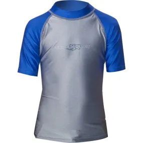 Hyperflex Children's Rash Guard, Royal/Silver