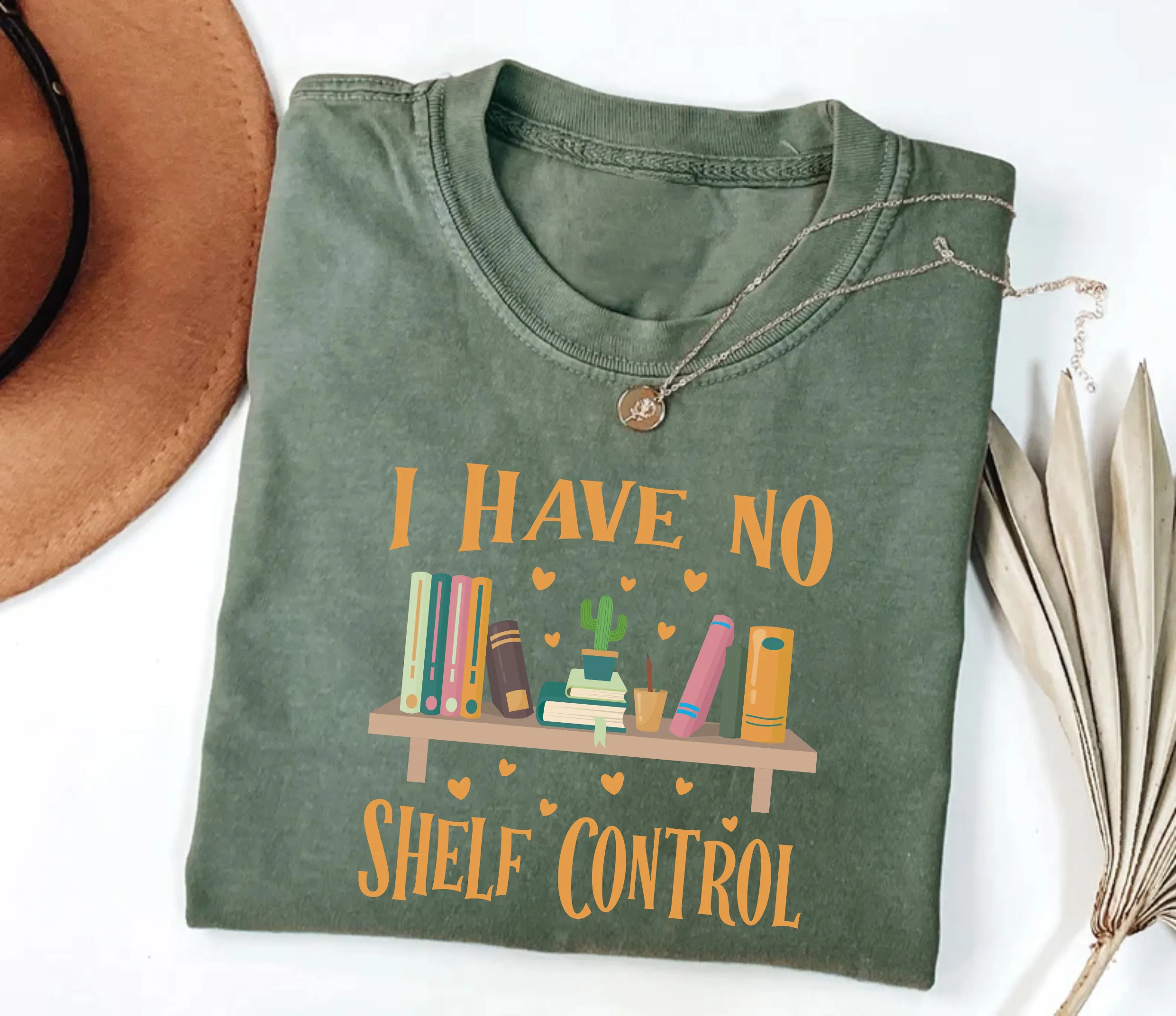 I Have No Shelf Control Short Sleeve T-Shirt, Reading Teacher Shirt