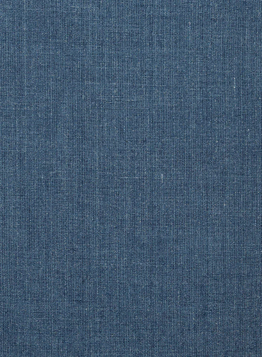 Indigo Blue Linen Highland Trousers