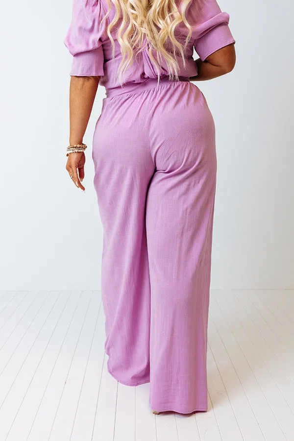 Instantly Impressed High Waist Pants In Violet Curves