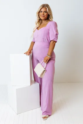 Instantly Impressed High Waist Pants In Violet Curves