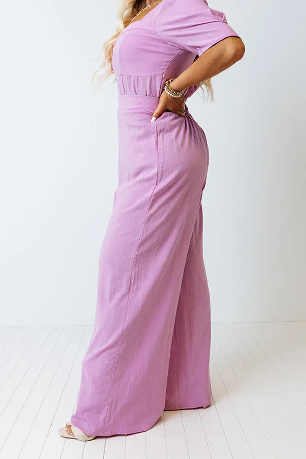 Instantly Impressed High Waist Pants In Violet Curves