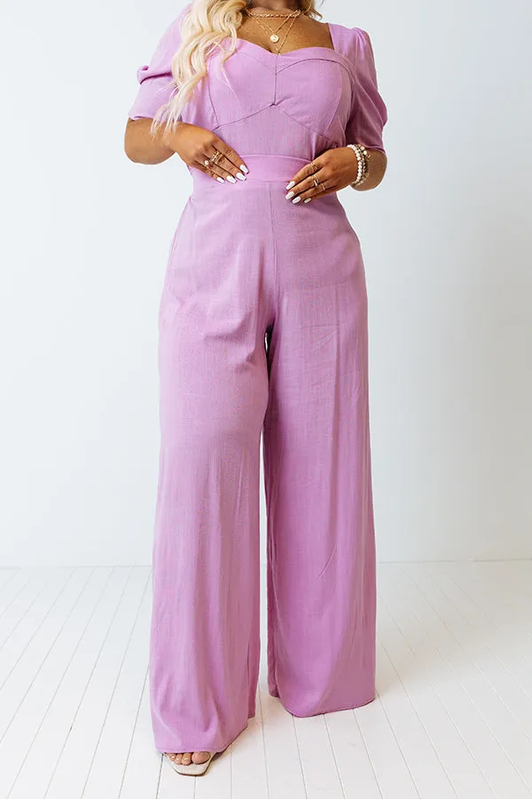 Instantly Impressed High Waist Pants In Violet Curves