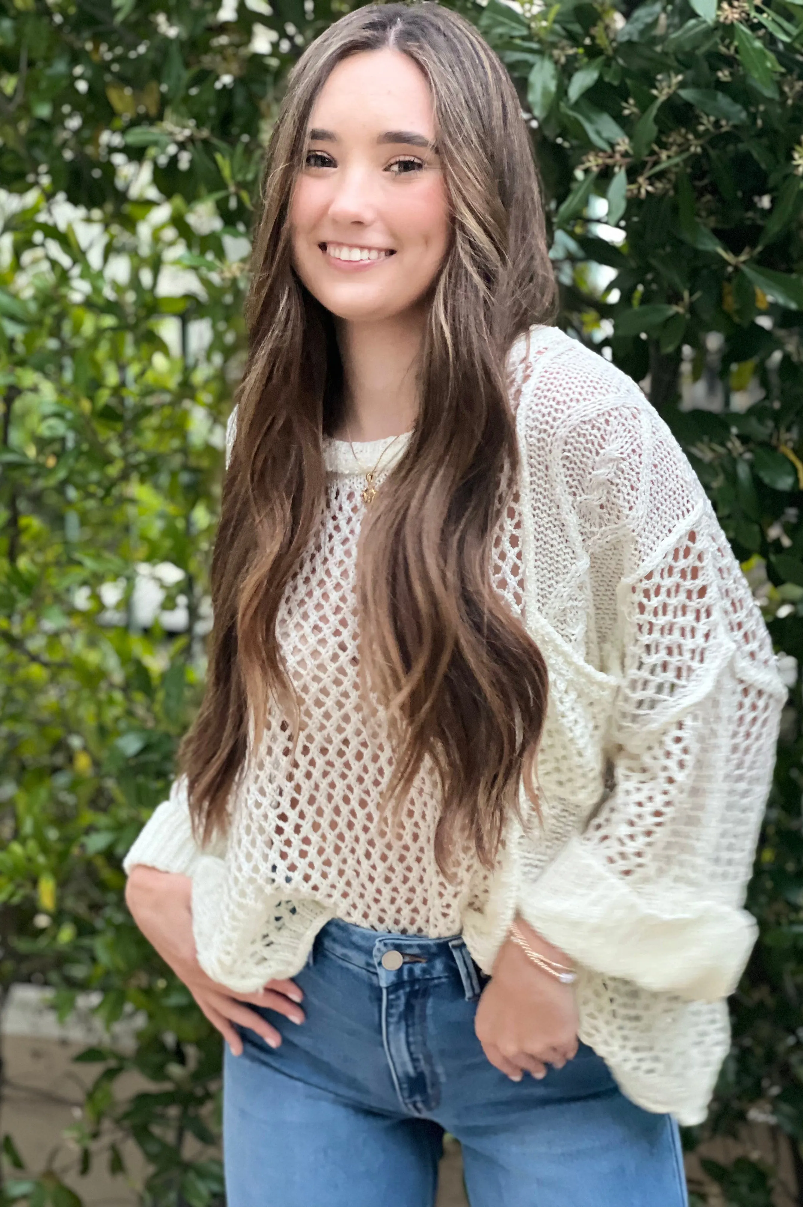 Ivory Breeze Crochet Top
