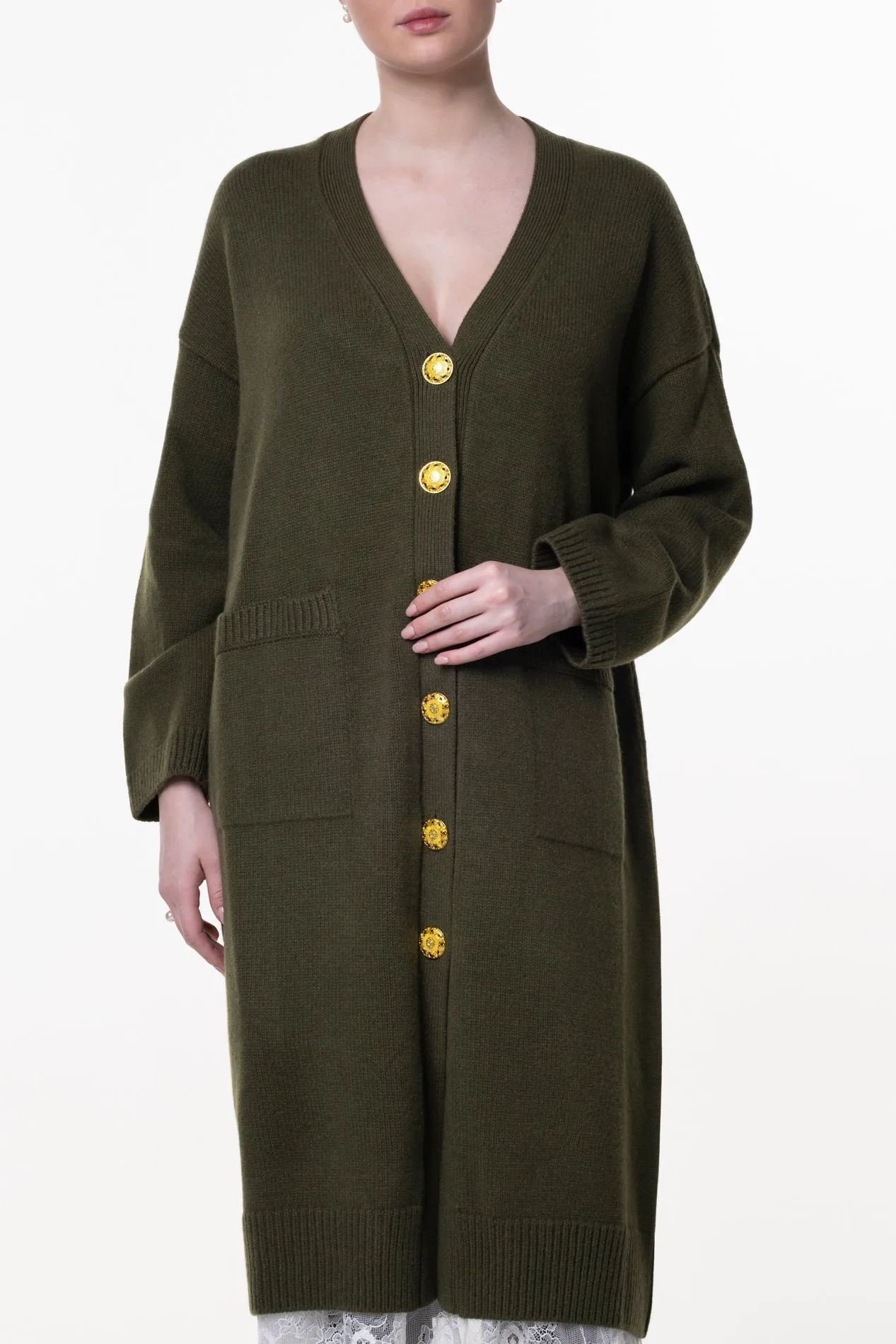 Jair Wool and Cashmere-blend Long Cardigan