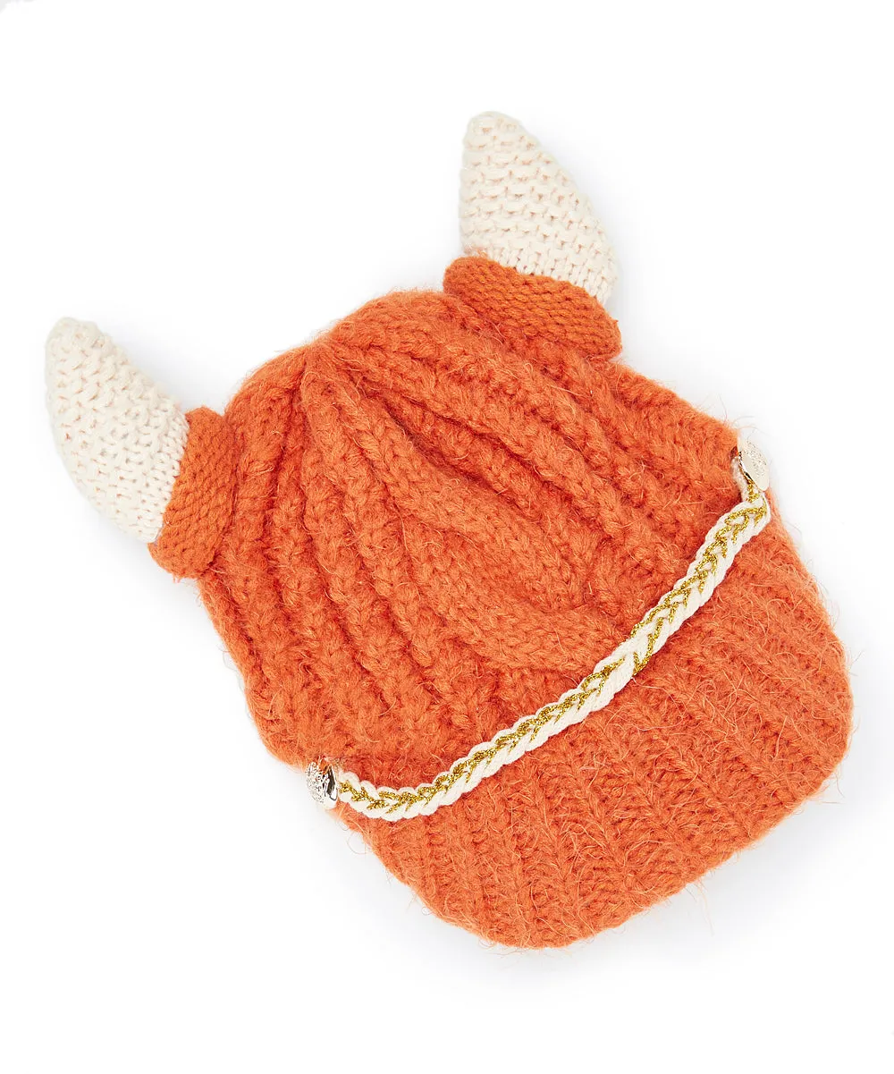 JCH305210 Horn Cable-Knit Beanie