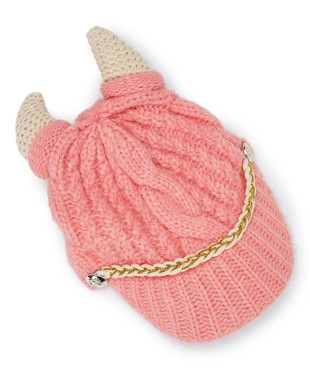 JCH305210 Horn Cable-Knit Beanie