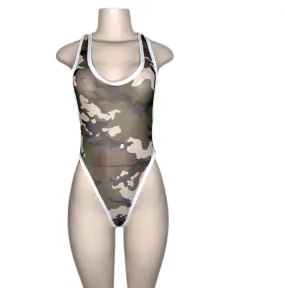 JUICE. Mesh Camo Bodysuit