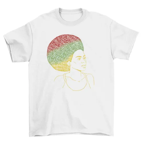 Juneteenth african american woman t-shirt