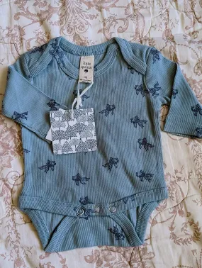 Kate Quinn Organic Cotton Bodysuit in Blue Fish (NB)