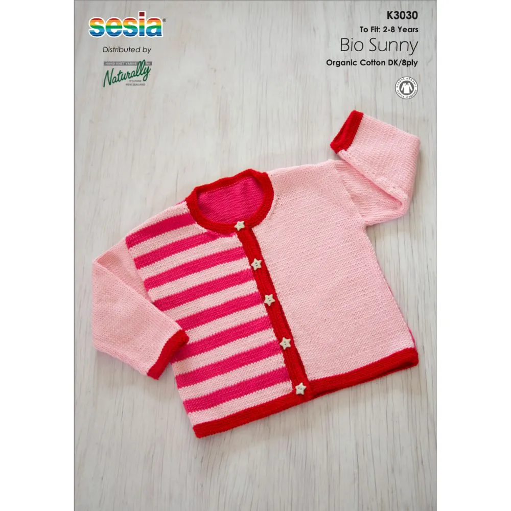 Kids Cardigan Knitting Pattern (K3030)