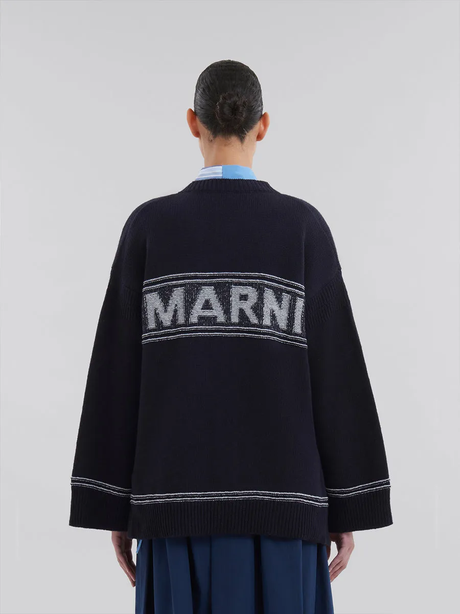 Kimono Sleeve Cardigan in Light Navy