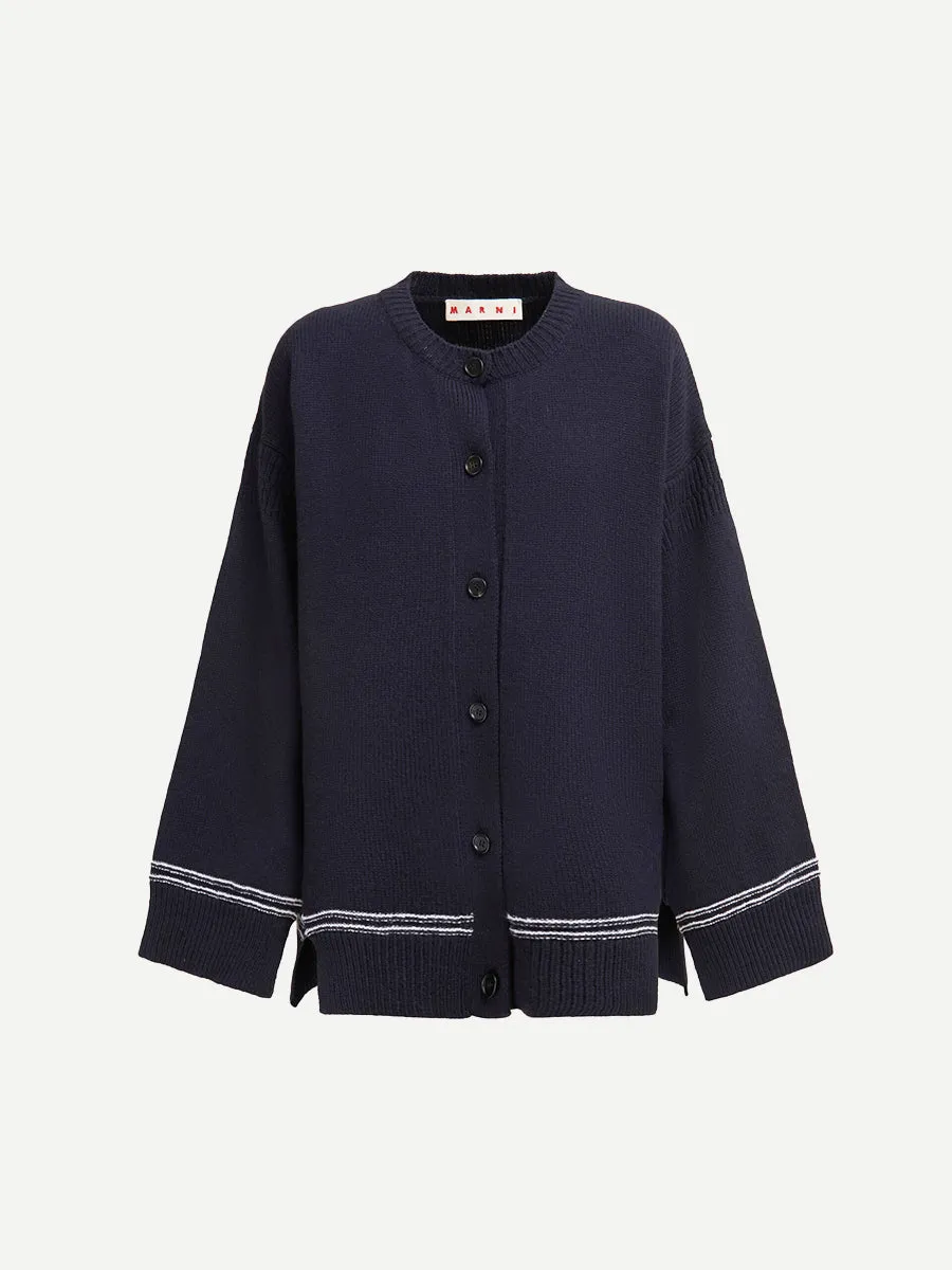 Kimono Sleeve Cardigan in Light Navy