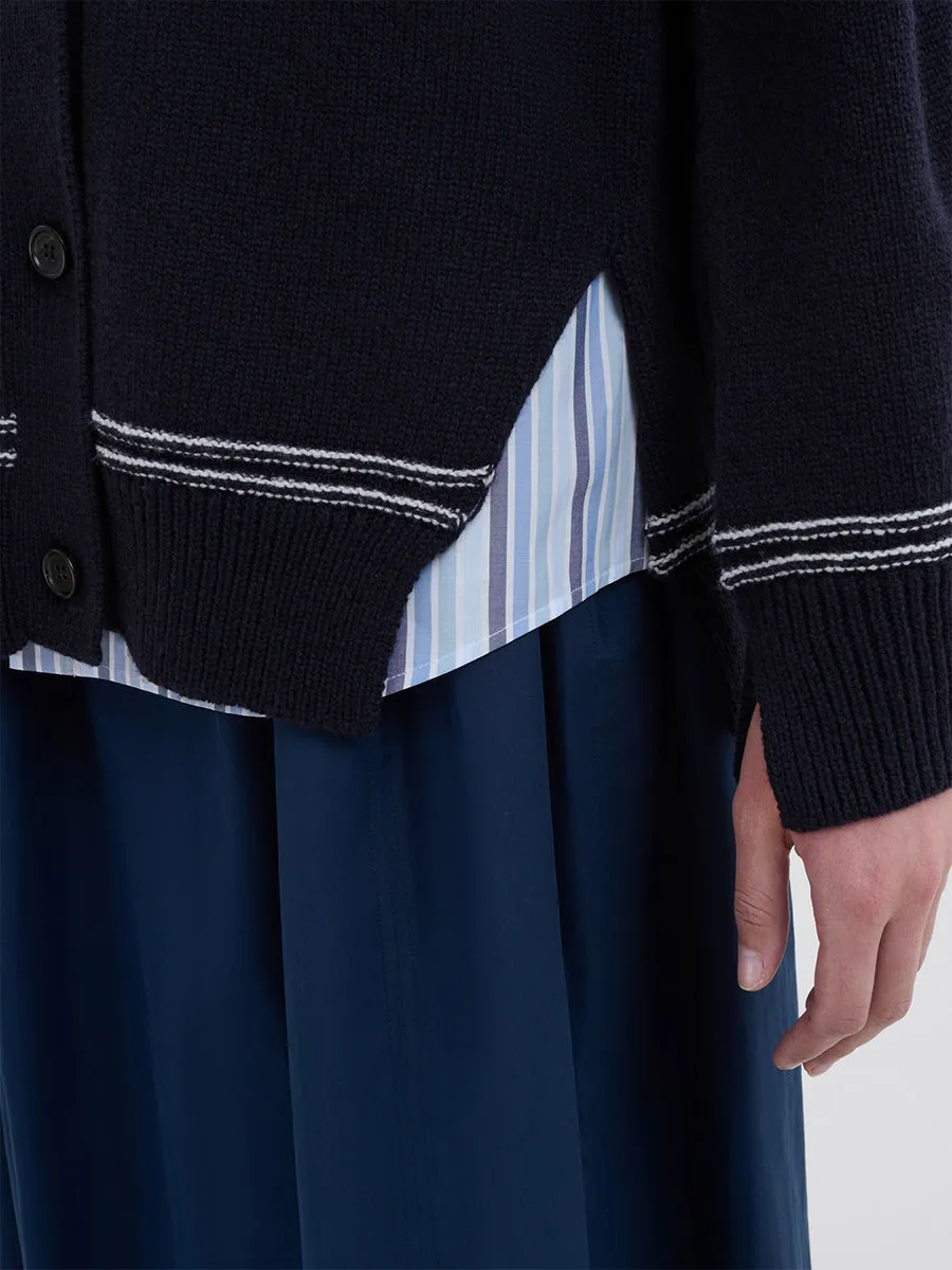 Kimono Sleeve Cardigan in Light Navy