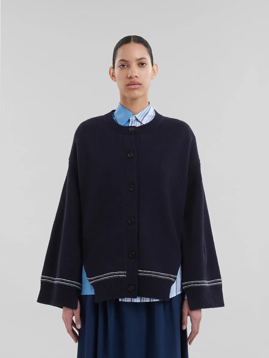 Kimono Sleeve Cardigan in Light Navy
