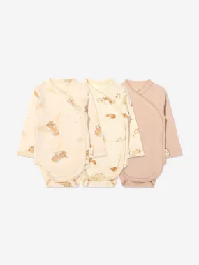 Konges Sløjd Baby Girls Organic Cotton Kitty Bodysuit Set (3 Pack)