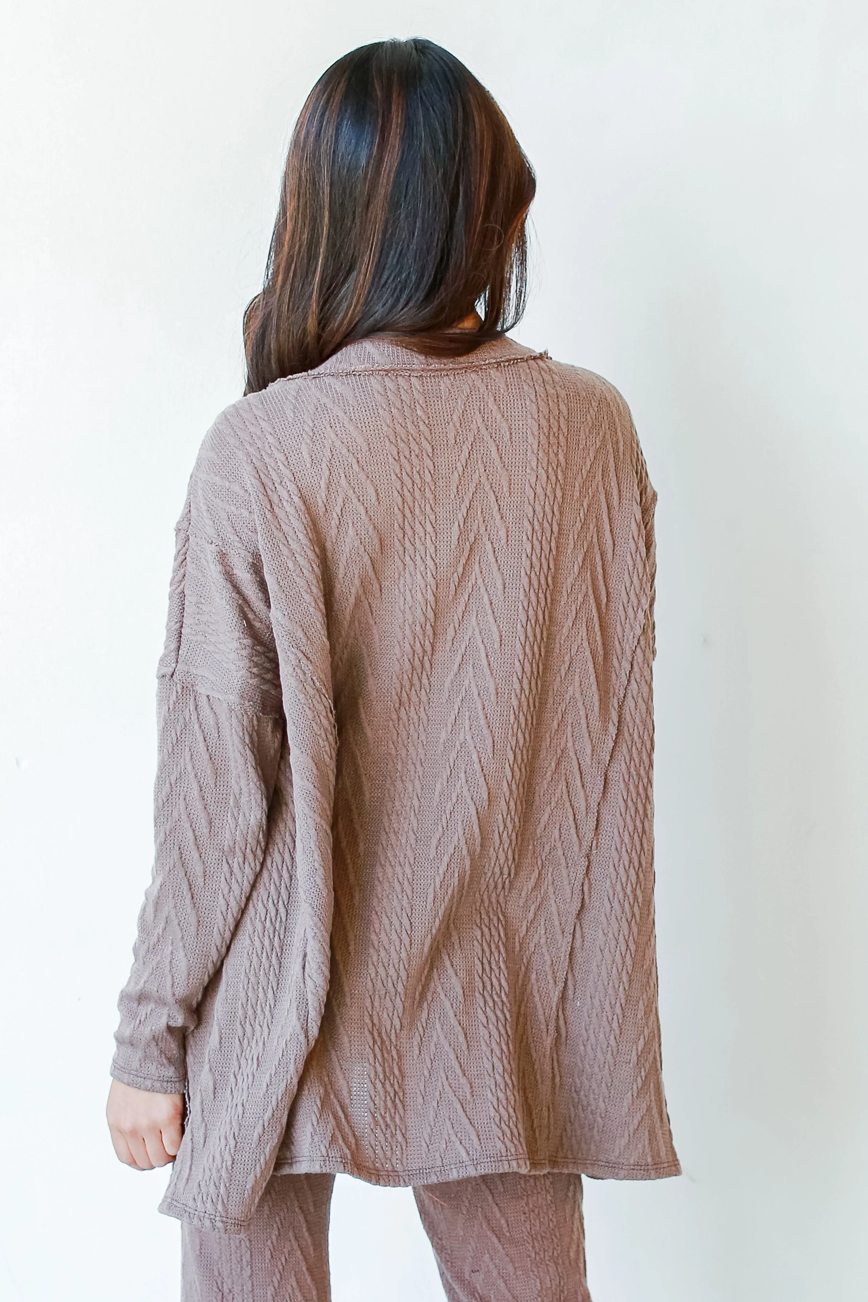 Lazy Day Cable Knit Cardigan
