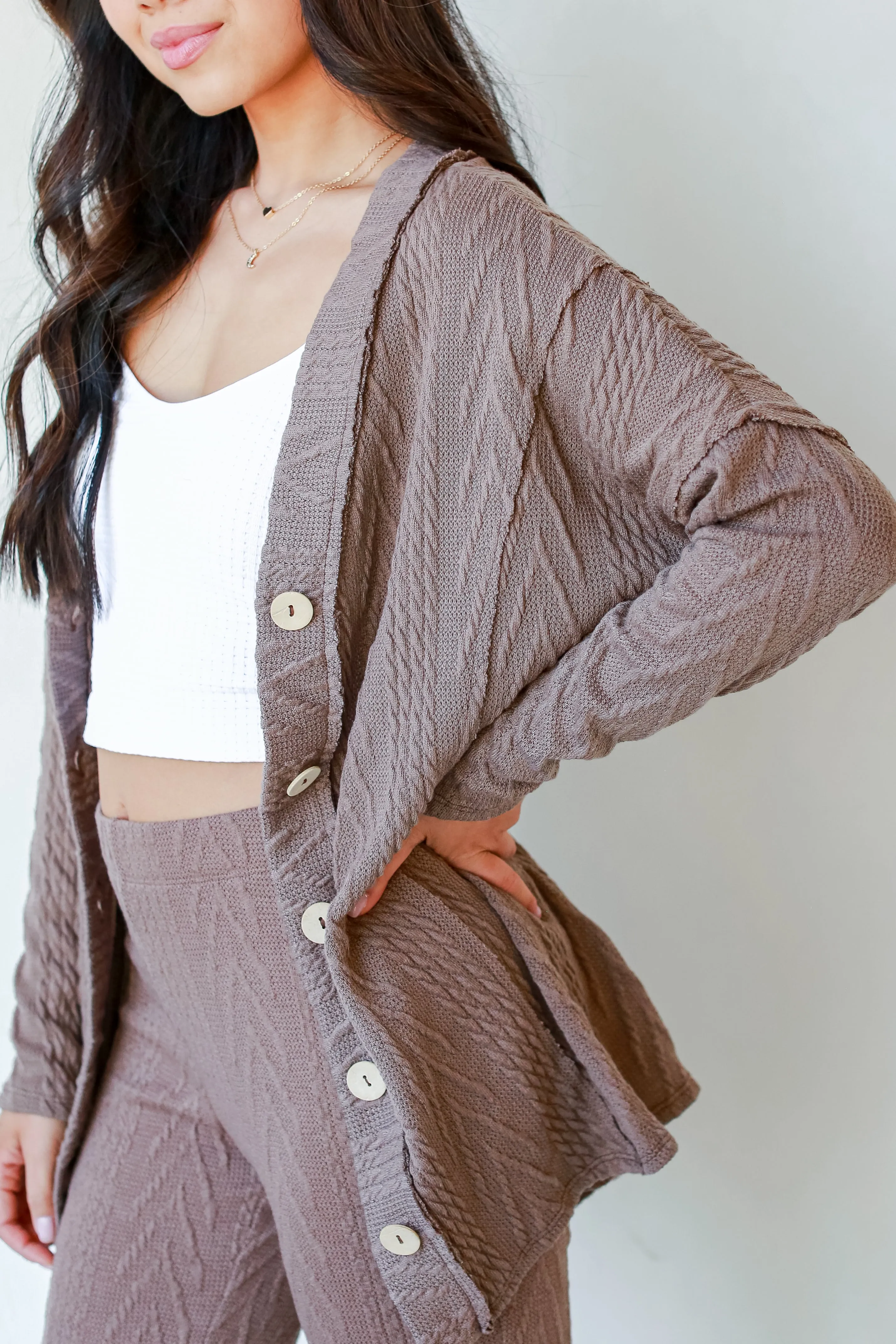 Lazy Day Cable Knit Cardigan