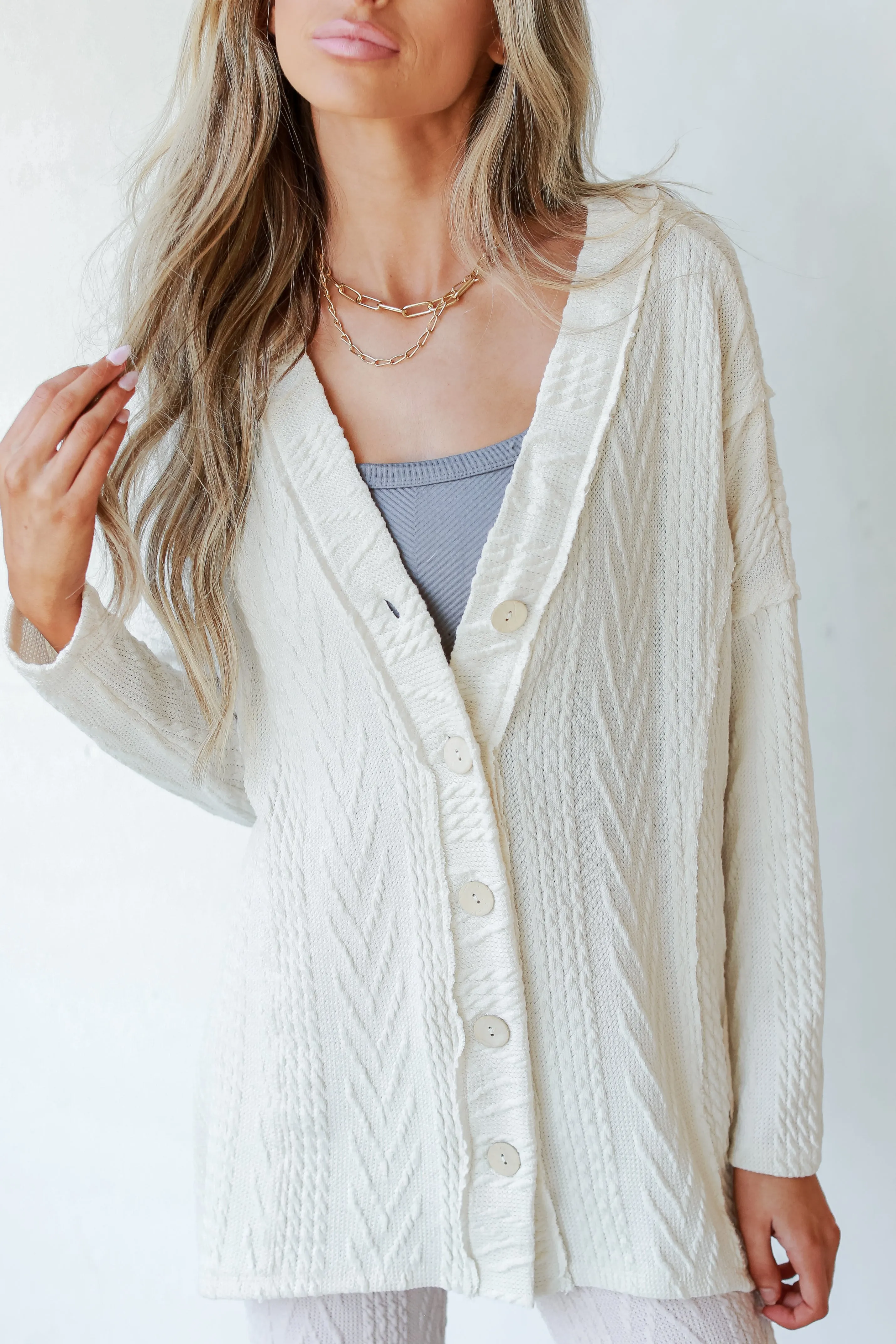 Lazy Day Cable Knit Cardigan