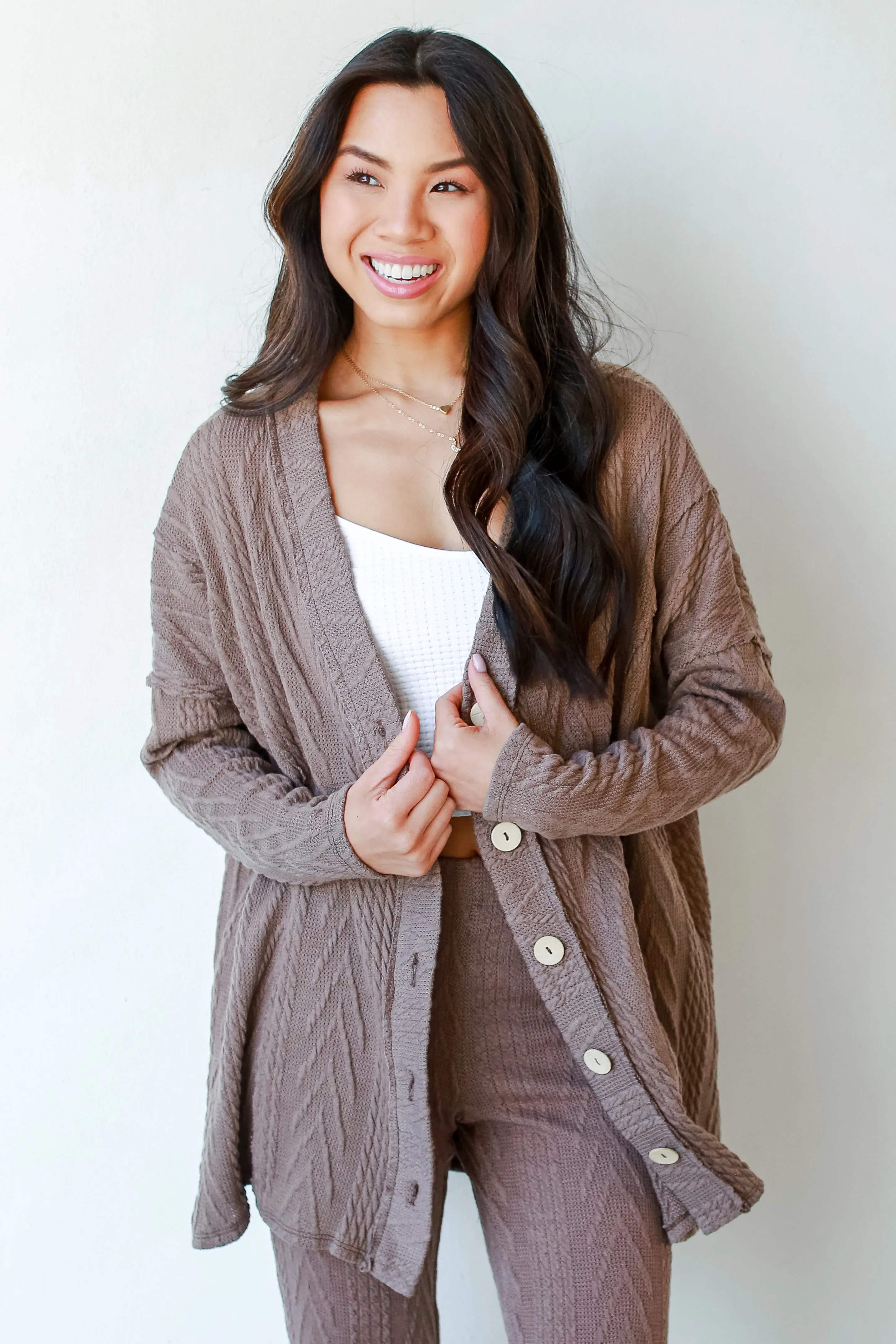 Lazy Day Cable Knit Cardigan