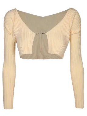 Le Maille Pralu yellow cardigan