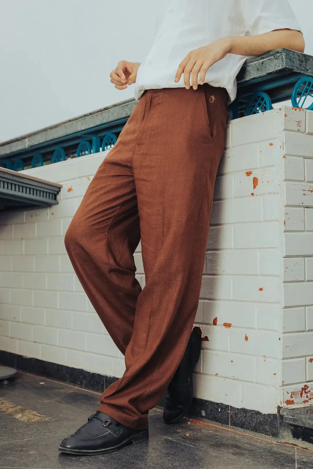 Linen High-Waist Korean Fit Pants