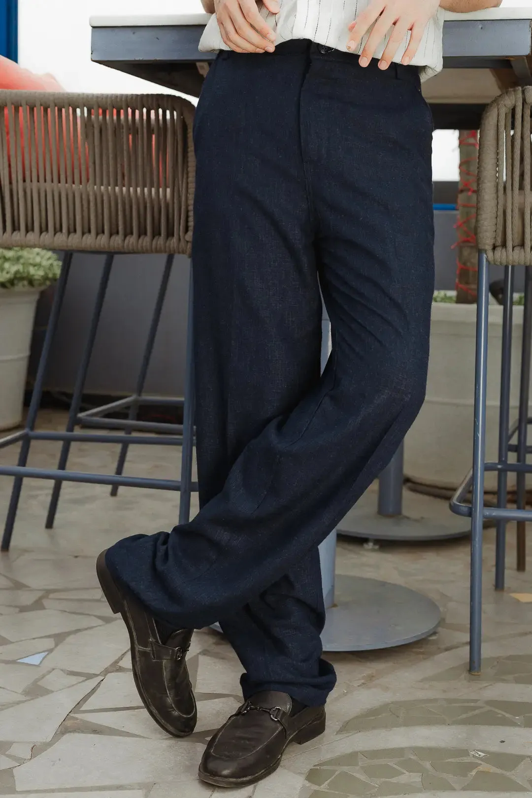 Linen High-Waist Korean Fit Pants