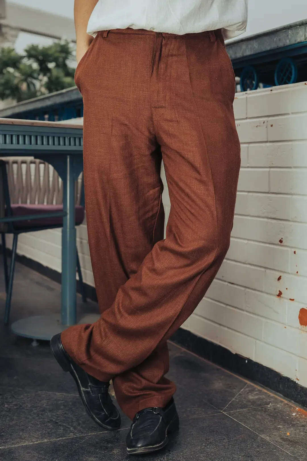 Linen High-Waist Korean Fit Pants