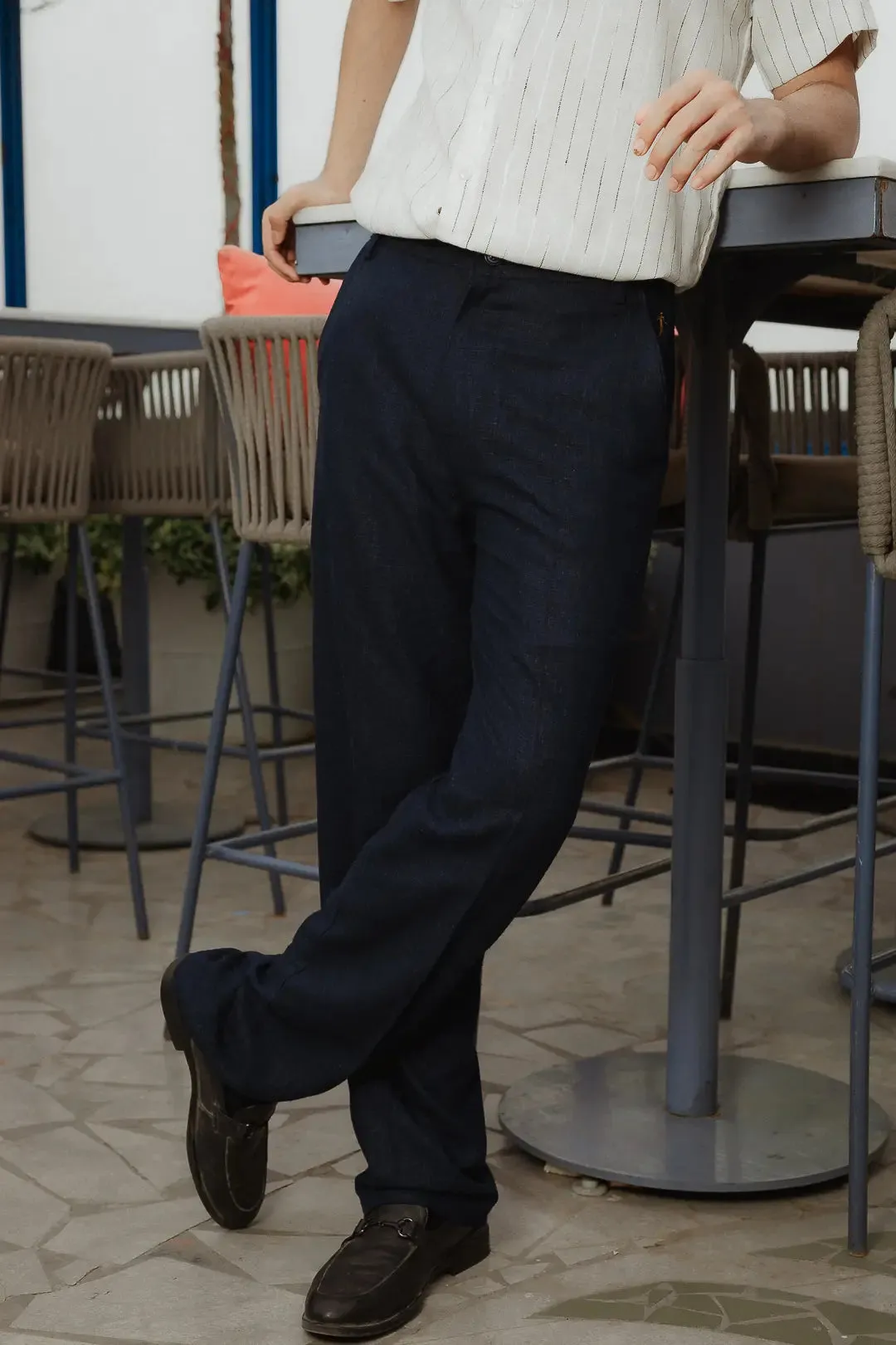 Linen High-Waist Korean Fit Pants