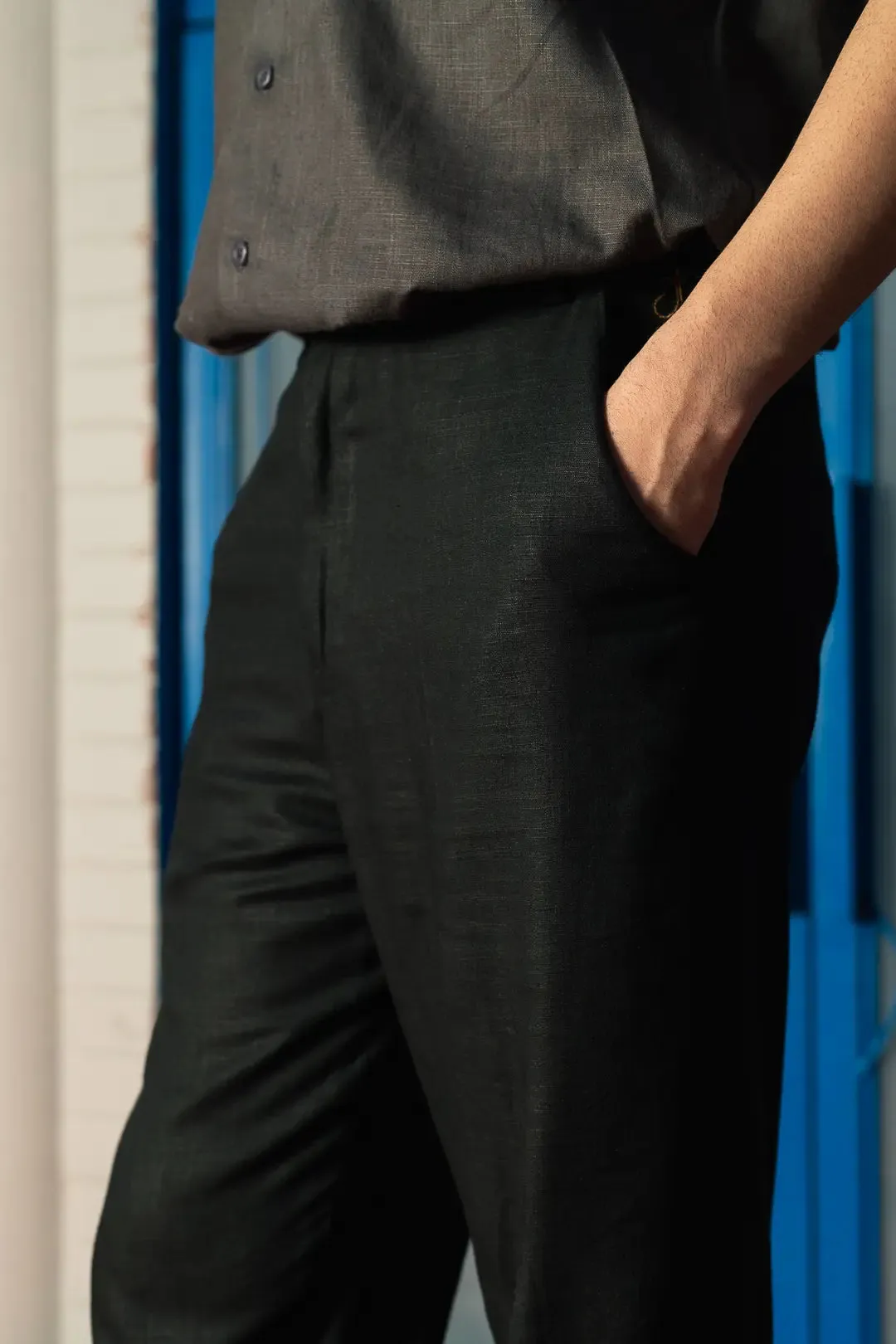 Linen High-Waist Korean Fit Pants