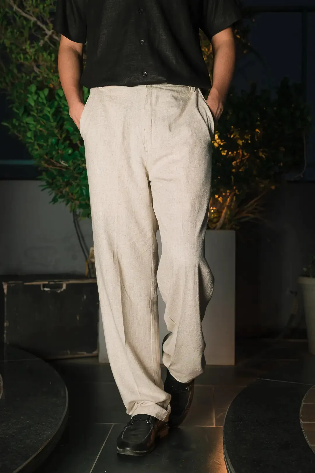 Linen High-Waist Korean Fit Pants