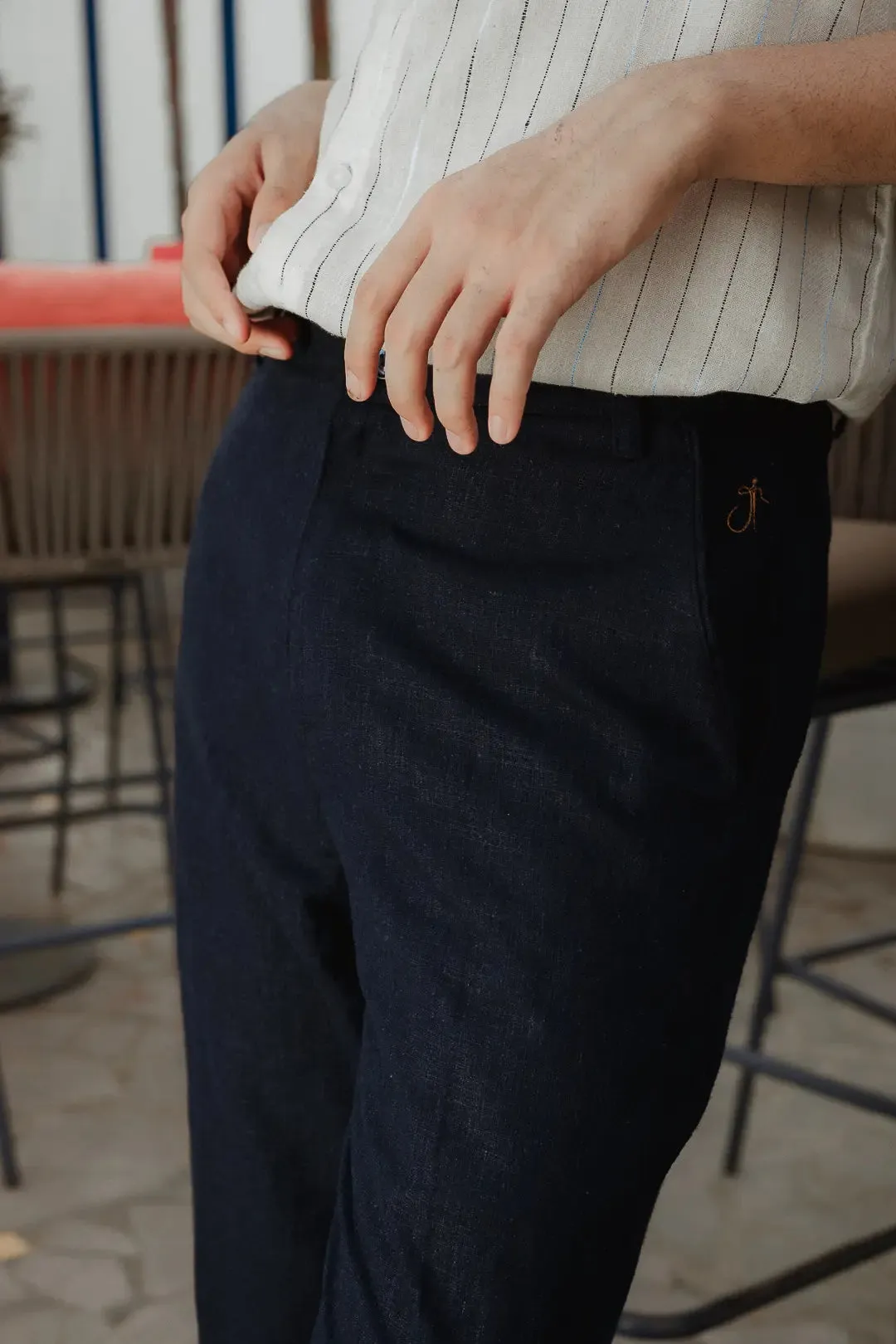 Linen High-Waist Korean Fit Pants