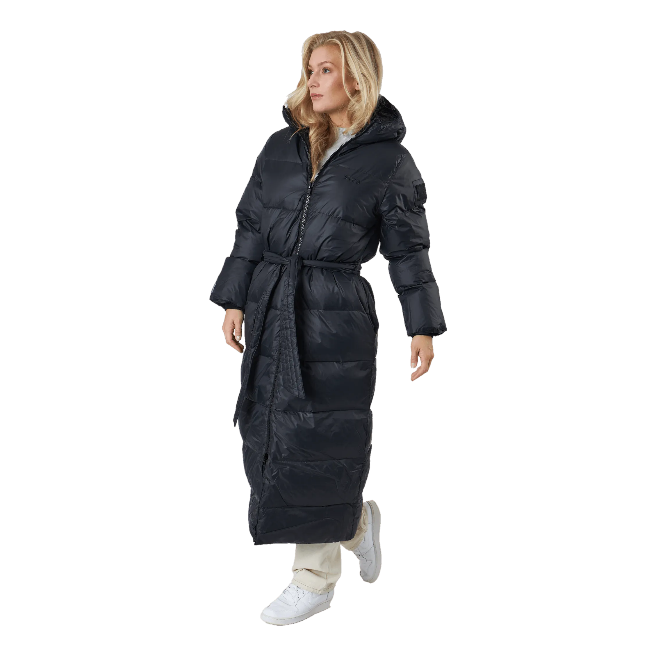 Long Beltet Coat Black